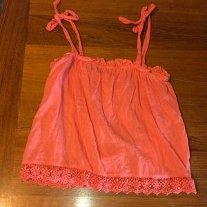 Flowy orange tank top